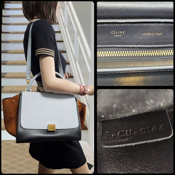 Celine Tri-Color Combi Trapeze Bag - Picture 3 of 17